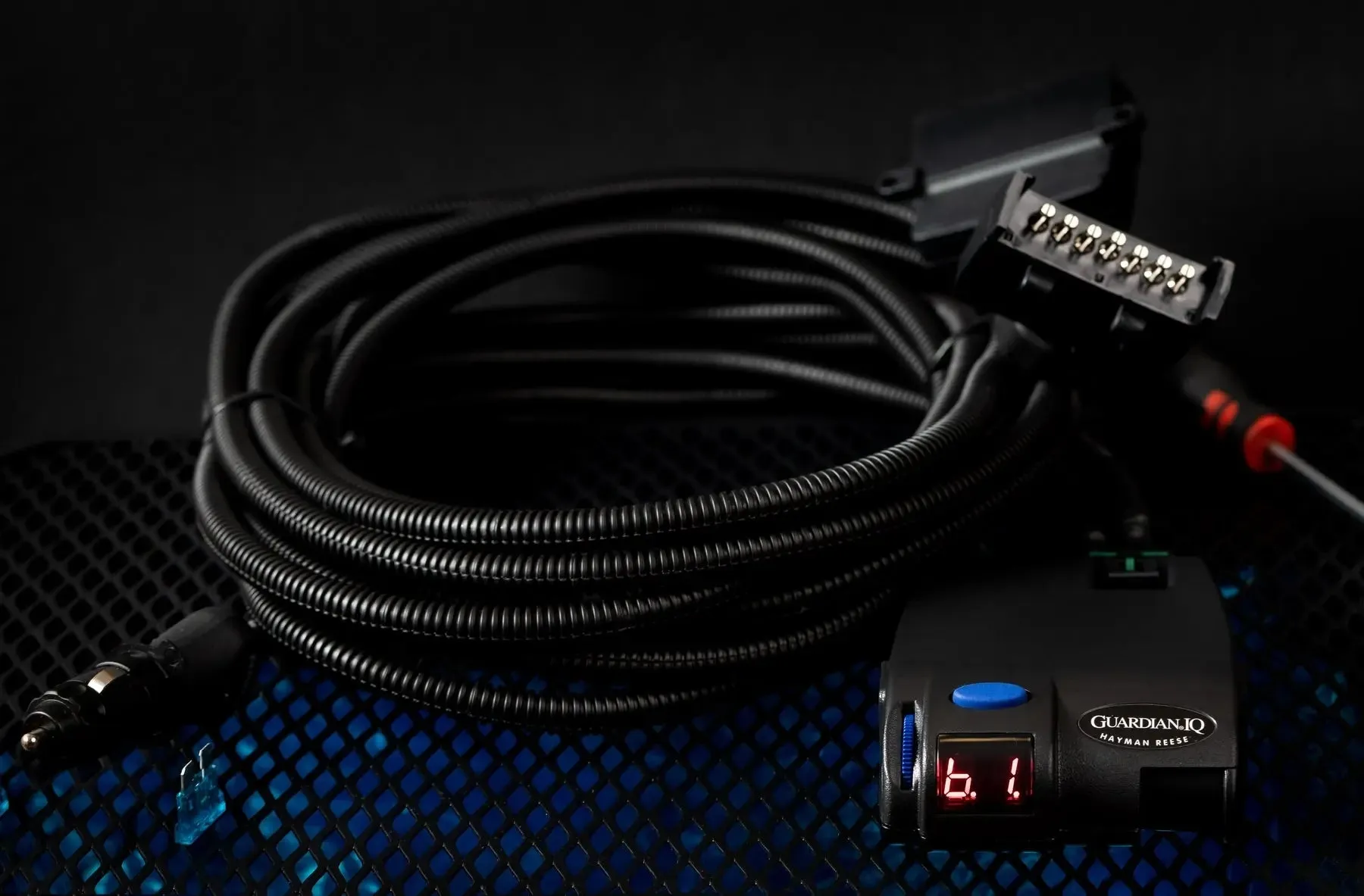 Portable Electric Brake Controller and Harness 12 Pin Connectors