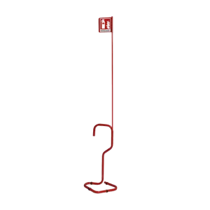 Portable Fire Extinguisher Stand With Pole & Sign