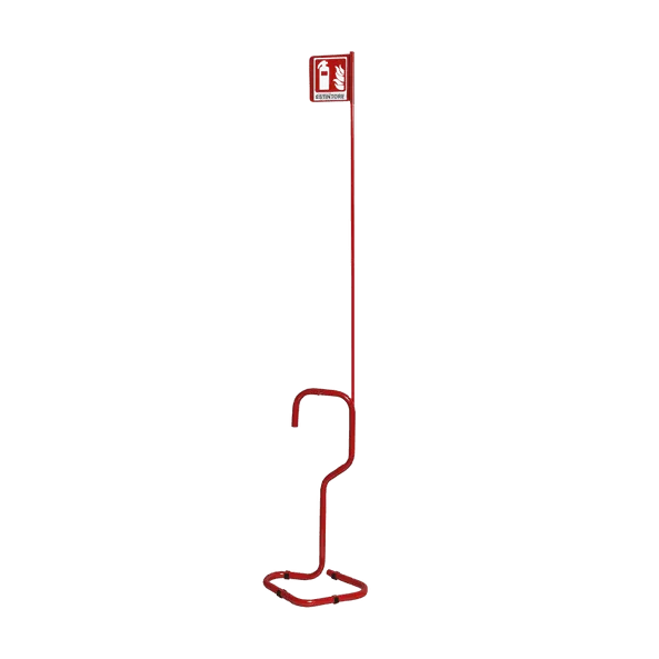 Portable Fire Extinguisher Stand With Pole & Sign