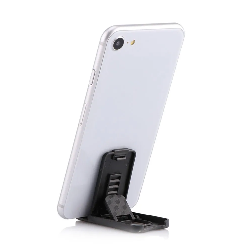 Portable Mini Mobile Phone Holder Foldable Desk Stand Holder 4 Degrees Adjustable Universal for iPhone black