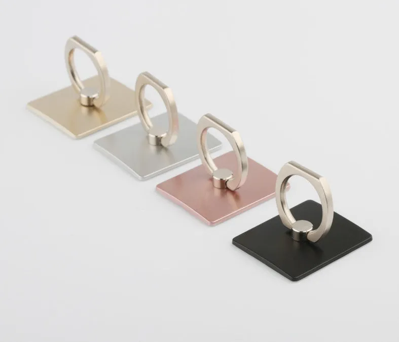Portable Universal Metal Finger Ring Phone Holder - 360?? Rotating Bracket for iPhone Samsung, Rose gold