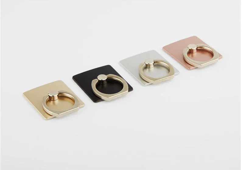 Portable Universal Metal Finger Ring Phone Holder - 360?? Rotating Bracket for iPhone Samsung, Rose gold