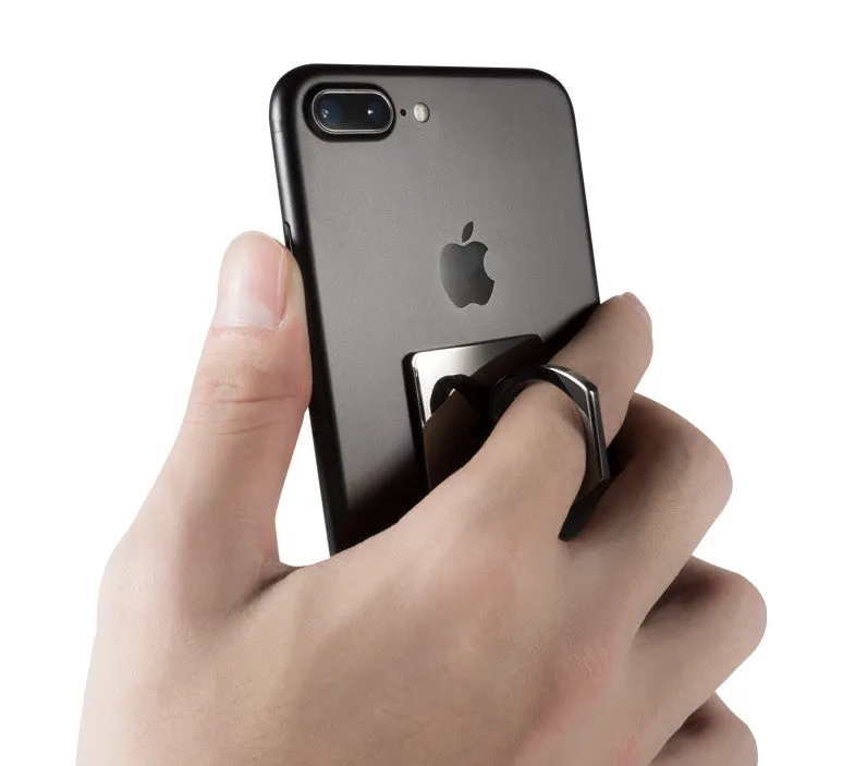 Portable Universal Metal Finger Ring Phone Holder - 360?? Rotating Bracket for iPhone Samsung, Rose gold