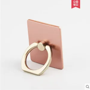 Portable Universal Metal Finger Ring Phone Holder - 360?? Rotating Bracket for iPhone Samsung, Rose gold