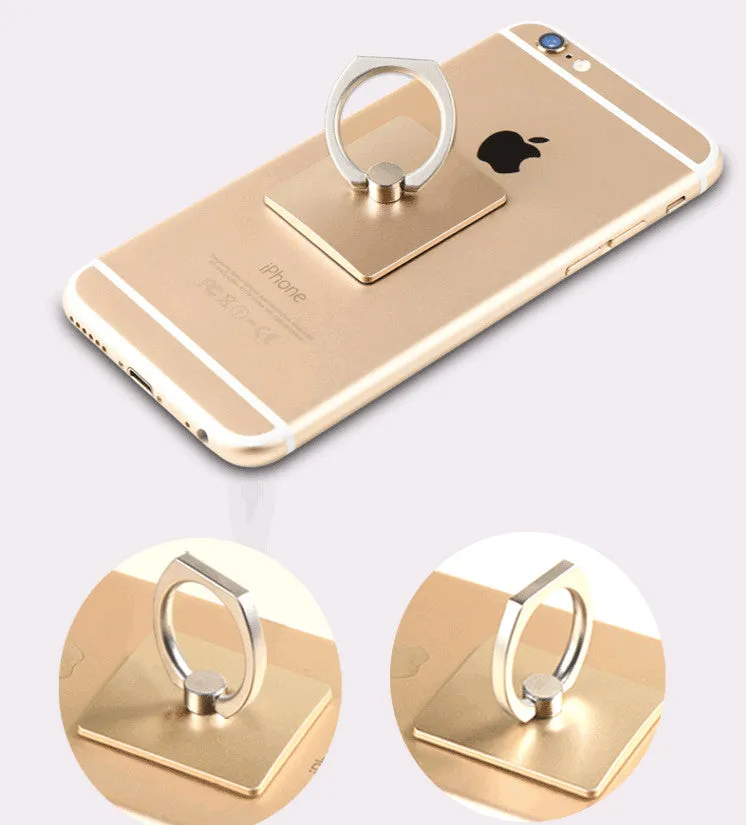 Portable Universal Metal Finger Ring Phone Holder - 360?? Rotating Bracket for iPhone Samsung, Rose gold