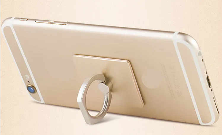 Portable Universal Metal Finger Ring Phone Holder - 360?? Rotating Bracket for iPhone Samsung, Rose gold