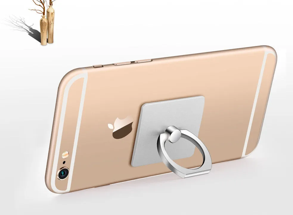 Portable Universal Metal Finger Ring Phone Holder - 360?? Rotating Bracket for iPhone Samsung, Rose gold