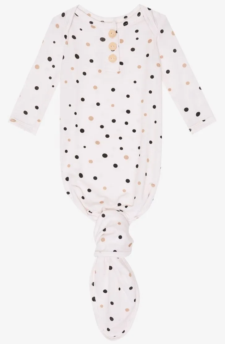 Posh Peanut Jamie Polka Dot Button Knotted Gown