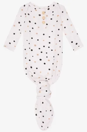 Posh Peanut Jamie Polka Dot Button Knotted Gown