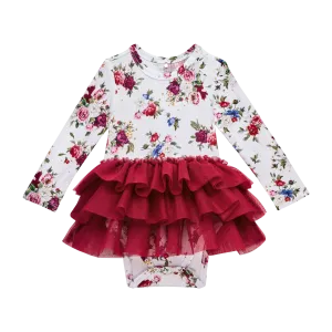 Posh Peanut Philippa L/S Tulle Skirt Bodysuit