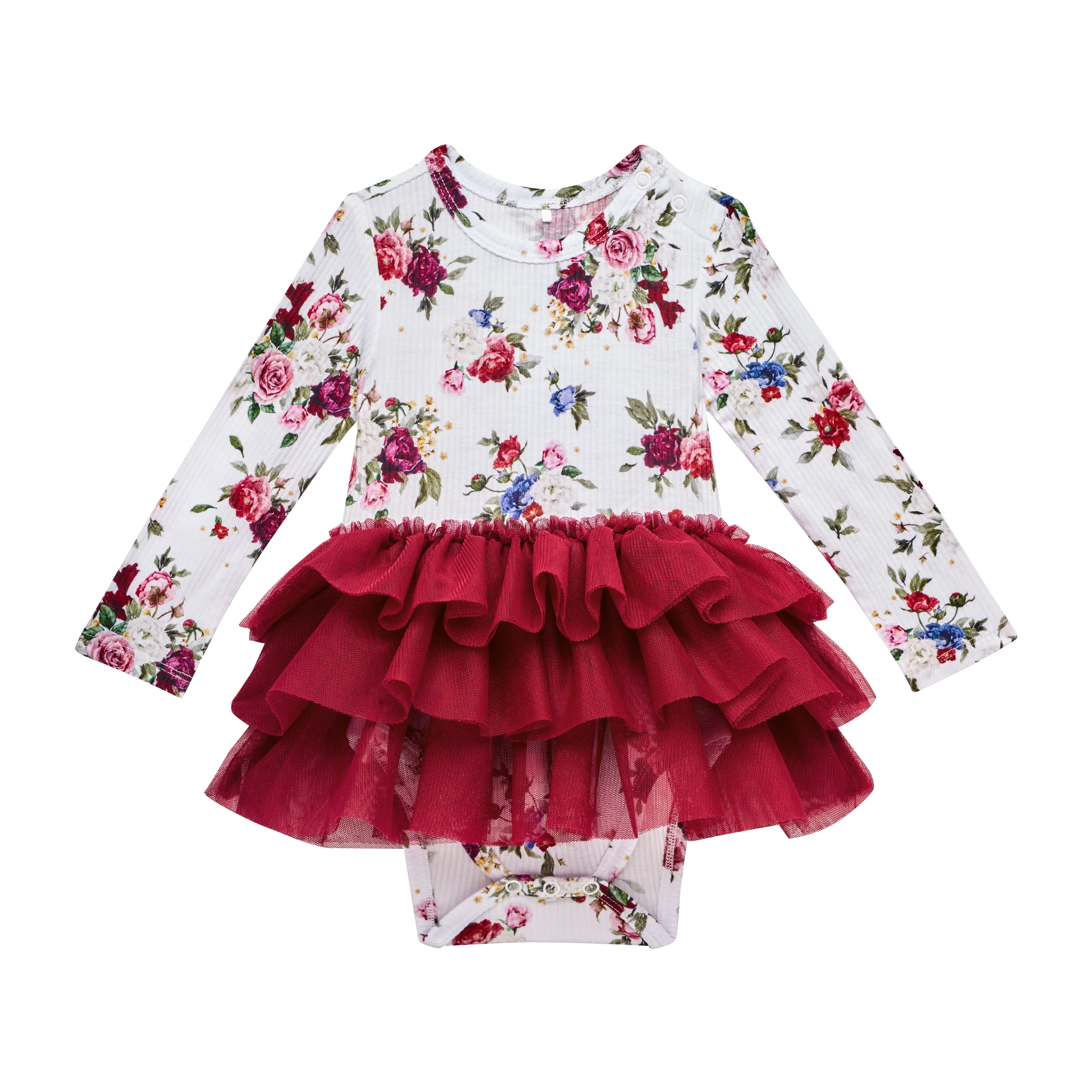 Posh Peanut Philippa L/S Tulle Skirt Bodysuit