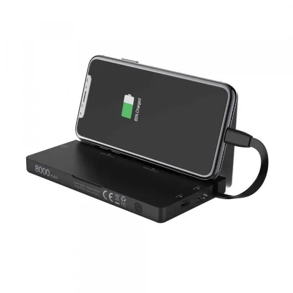 Powerology - Power Station A set of 8 rechargeable 8000mAh (Black) - FBH