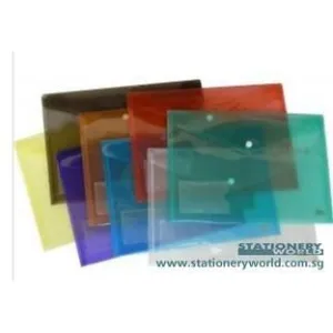PP Button Clear Folder Bag A4 DB-803ASP