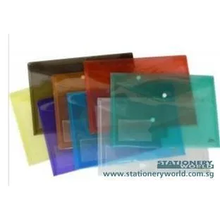 PP Button Clear Folder Bag A4 DB-803ASP