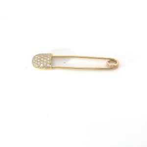 Pre-Owed Pave Tiffany & Co. 18k Yellow Gold with Round Diamond Safely/Diaper Pin