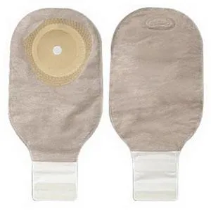 Premier One-Piece Drainable Pouch, Pre-Cut Stoma Opening 1-3/8" (35mm), Beige 12" (30cm),  Lock 'n Roll Closure - Box of 10