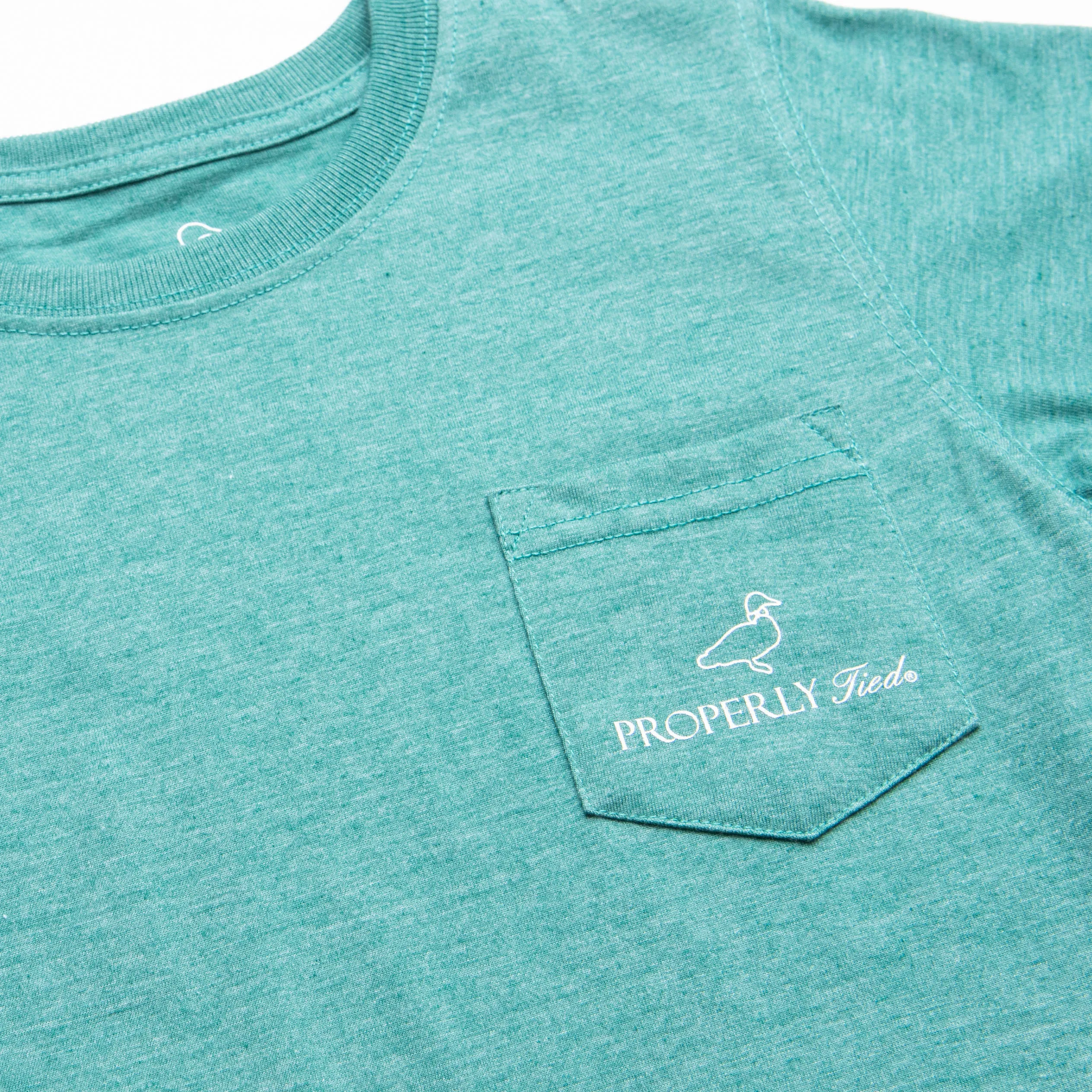 Properly Tied Catch A Ride Long Sleeve Shirt, Hunter Green