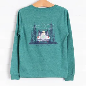 Properly Tied Catch A Ride Long Sleeve Shirt, Hunter Green