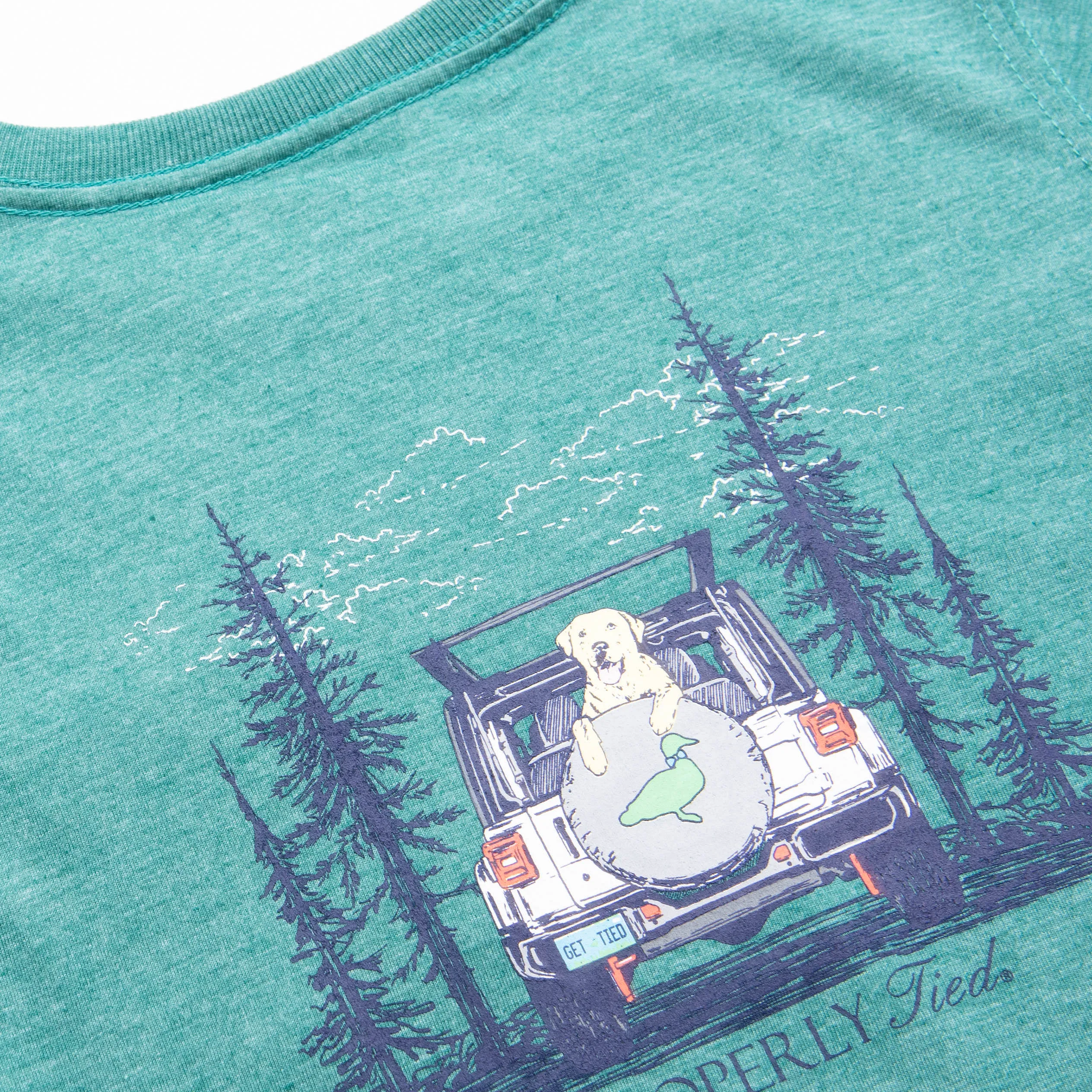Properly Tied Catch A Ride Long Sleeve Shirt, Hunter Green