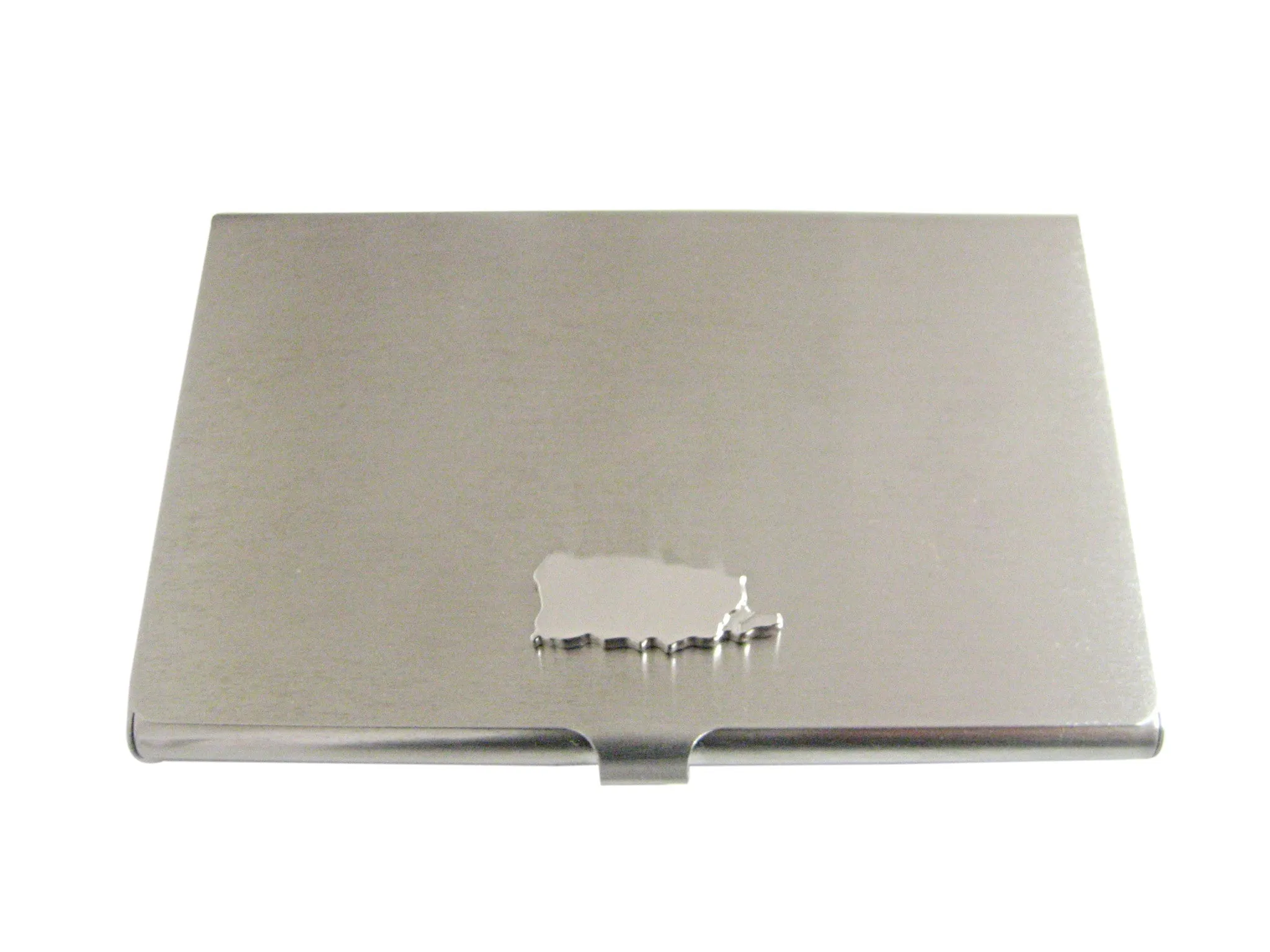 Puerto Rico Map Shape Business Card Holder