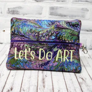 Purple Swirl Personalized Quilted Pouch