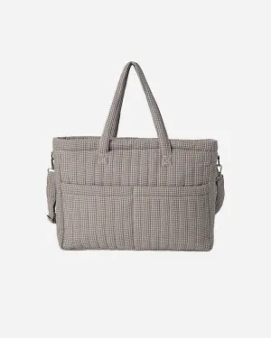 Quincy Mae - Diaper Bag (Indigo Gingham)