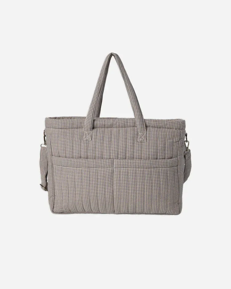 Quincy Mae - Diaper Bag (Indigo Gingham)