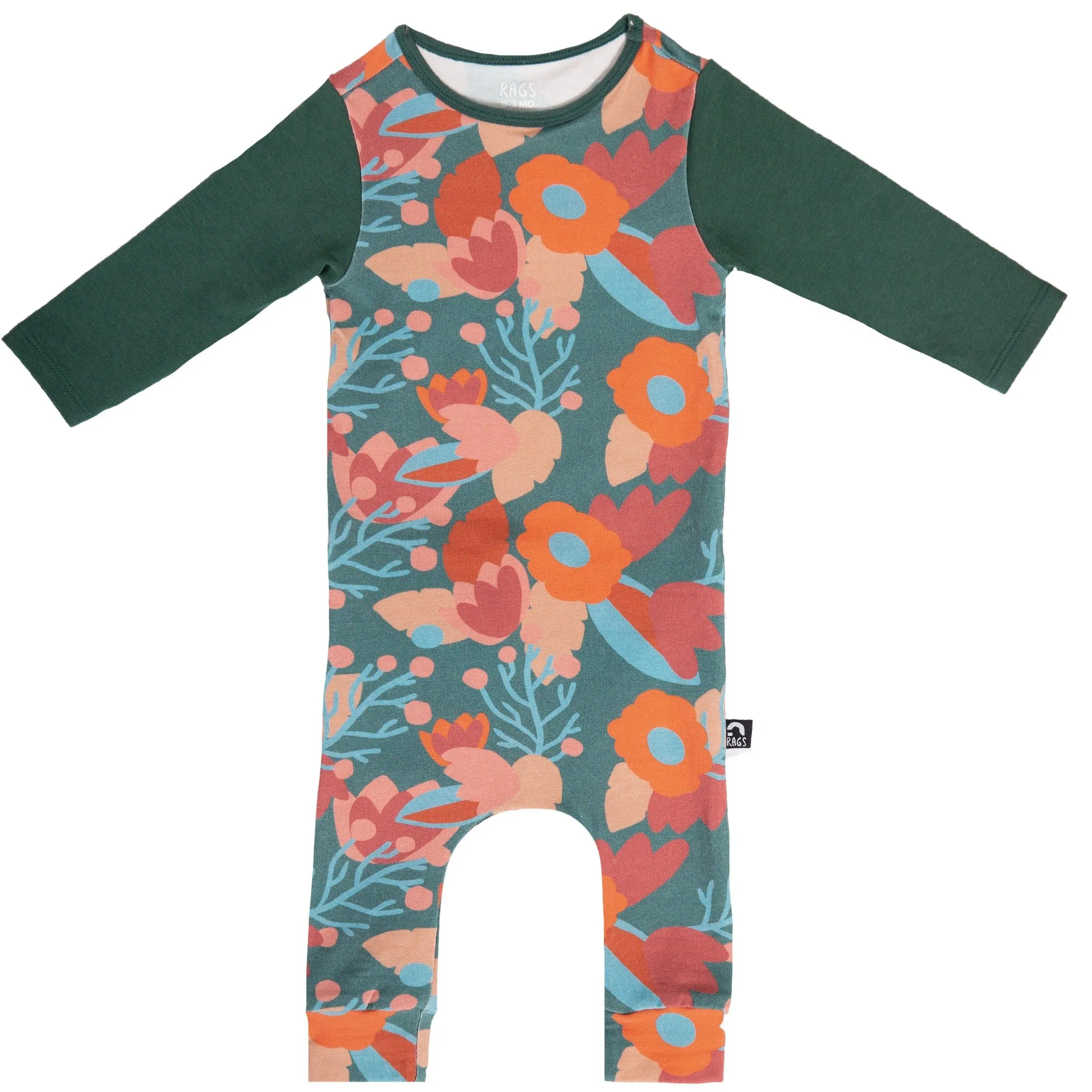 RAGS Infant Rag Romper - Overlap Floral