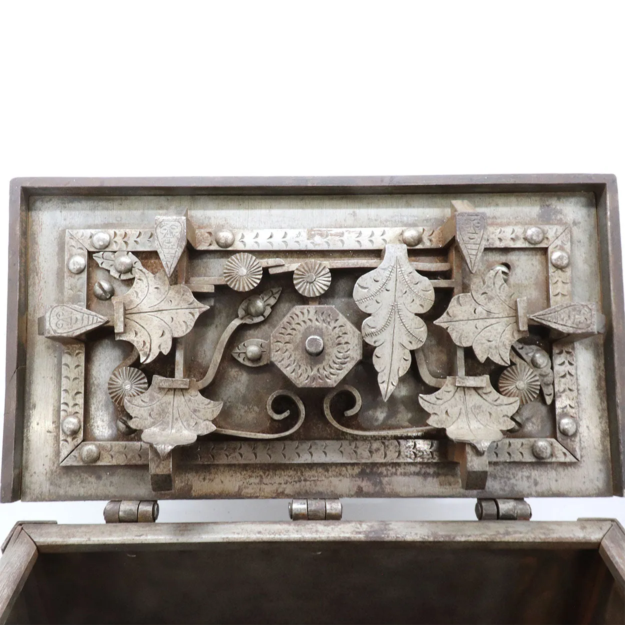 Rare German Nuremberg Late Renaissance Painted Iron Strong Box