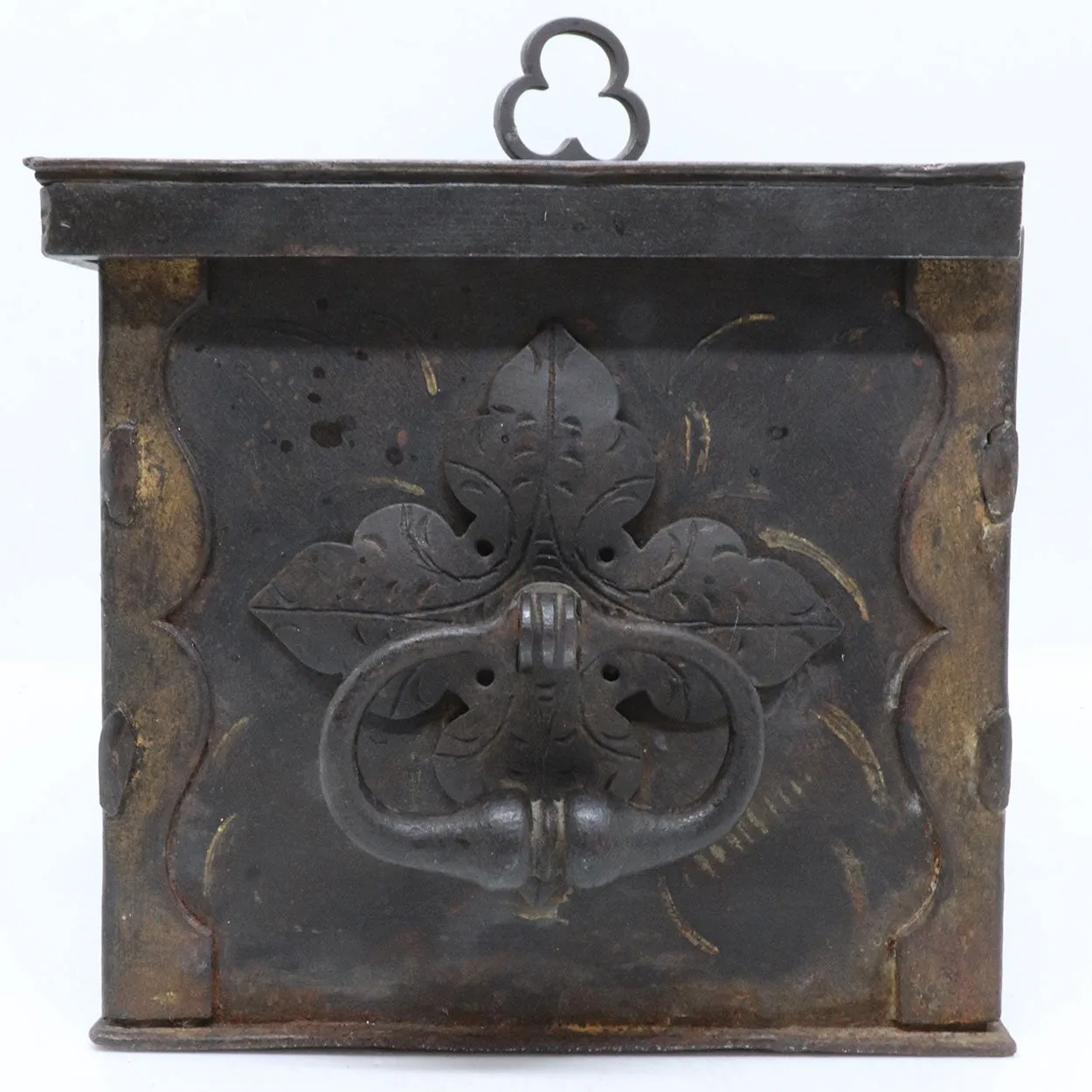 Rare German Nuremberg Late Renaissance Painted Iron Strong Box