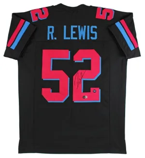 Ray Lewis Signed Baltimore Ravens Color Rush Jersey (Beckett) 13xPro Bowl LB