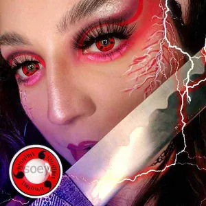Red Sasuke Uchiha Anime Cosplay Contact Lenses Yearly