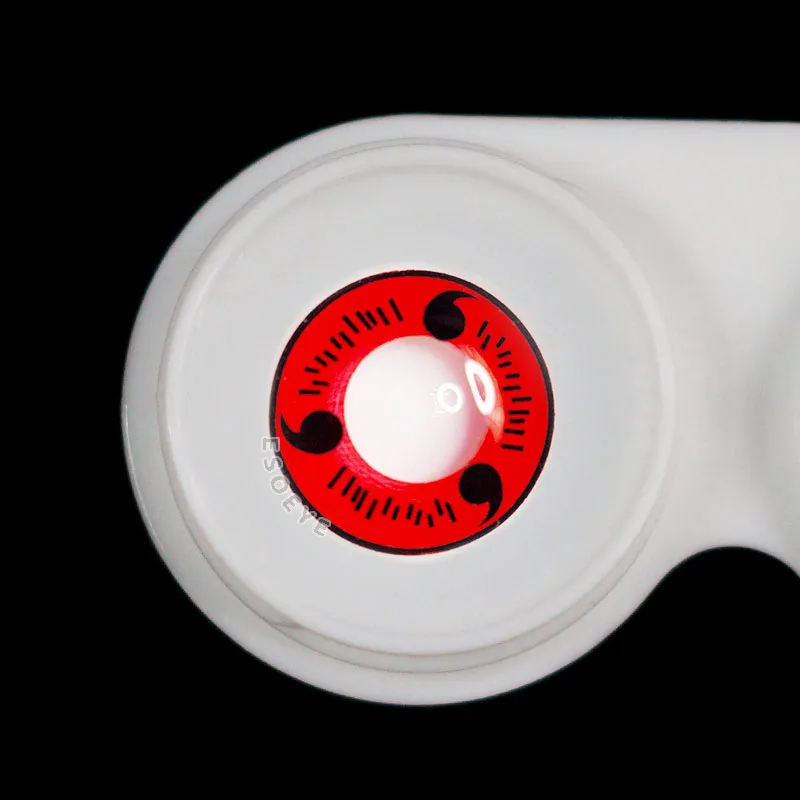 Red Sasuke Uchiha Anime Cosplay Contact Lenses Yearly