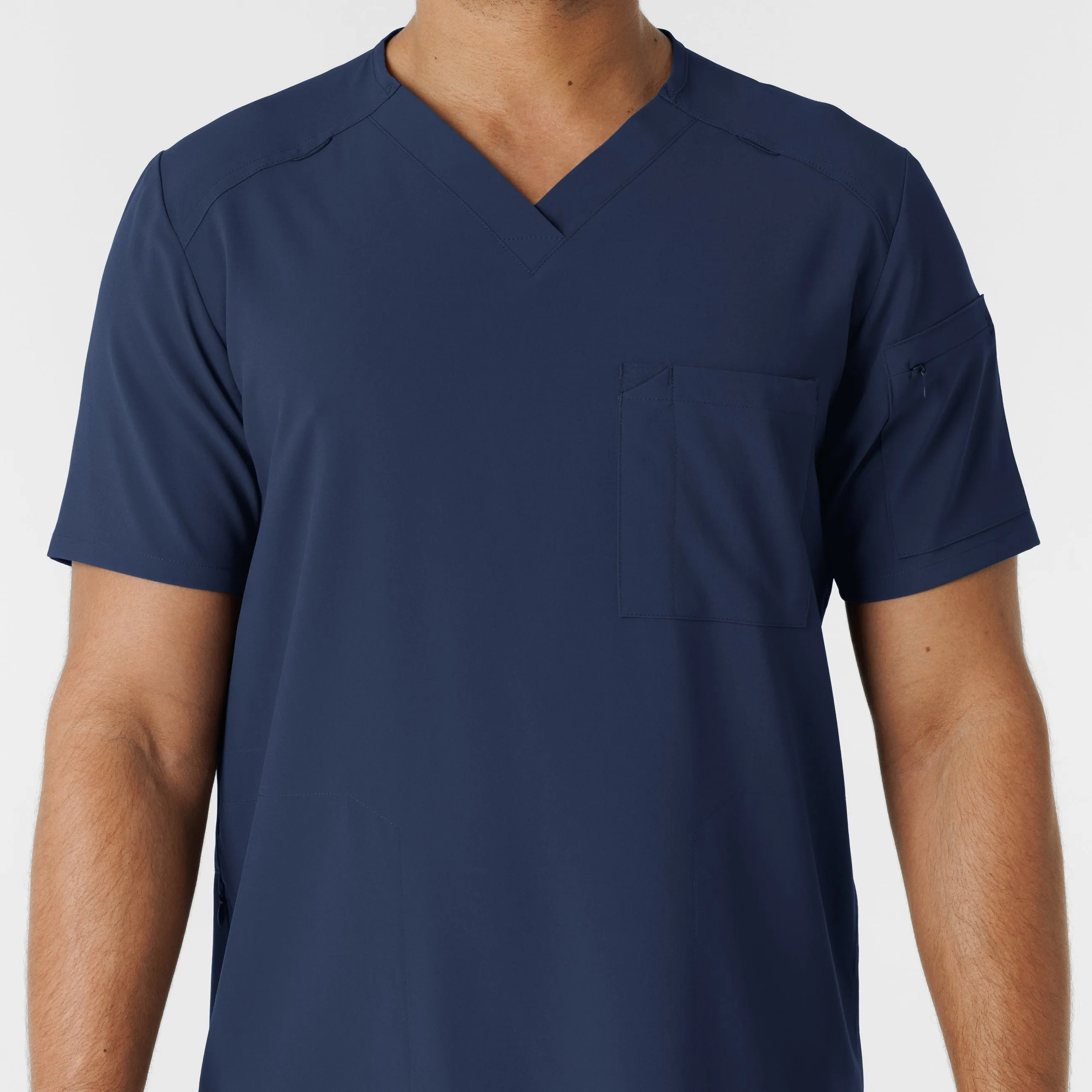 RENEW 6834 Men's V-Neck 5 Pocket Scrub Top Navy