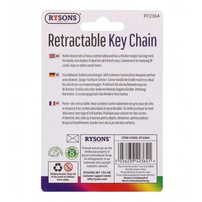 Retractable Key Chain ID Card Badge Holder