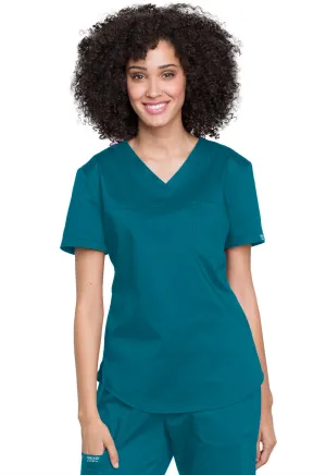 Revolution WW657 Tuckable V-Neck O.R. Top Caribbean Blue