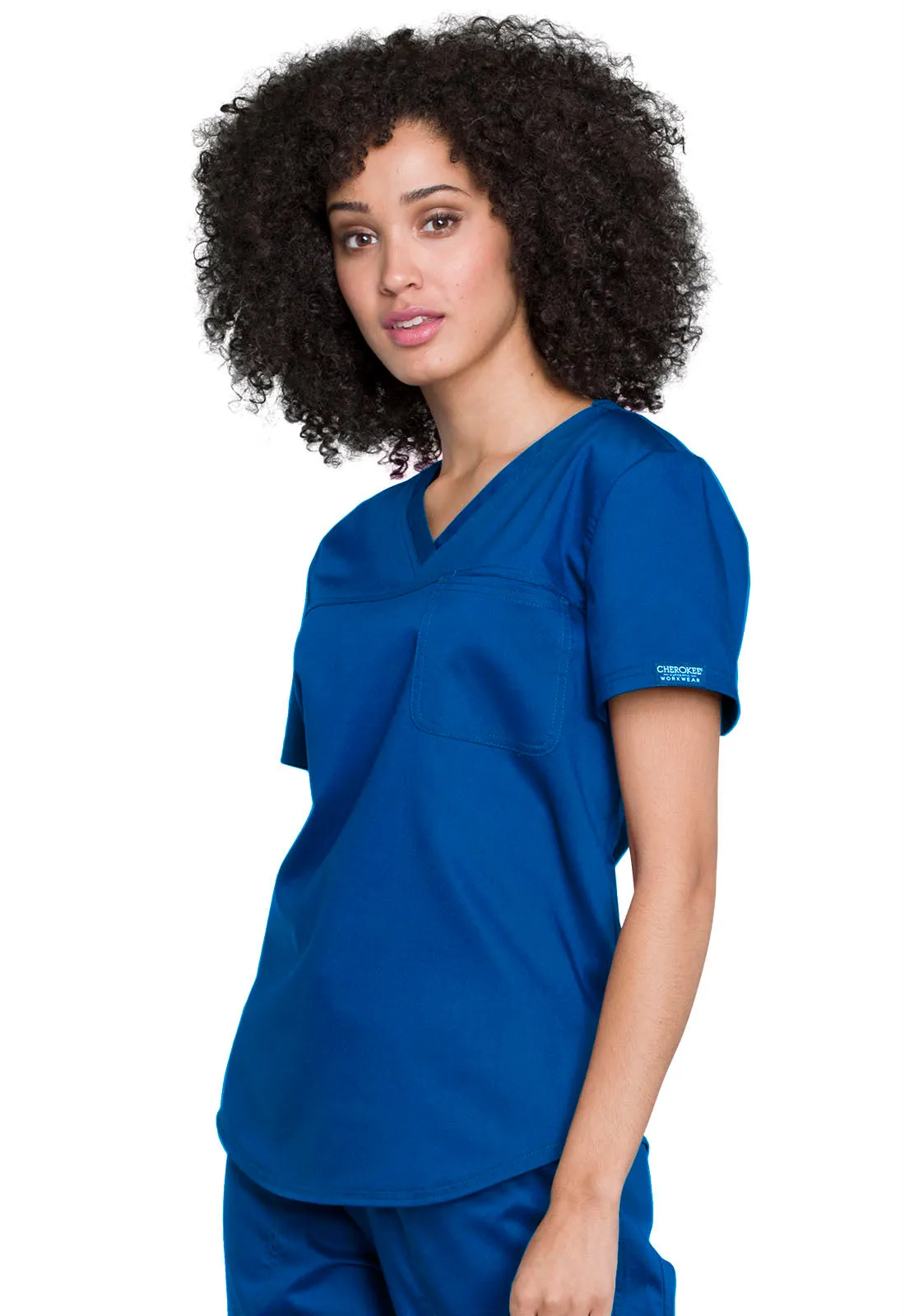 Revolution WW657 Tuckable V-Neck O.R. Top Royal