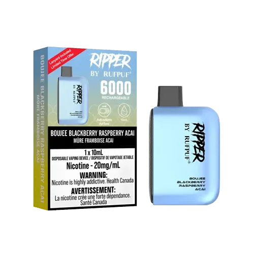 RIPPER BY RUFPUF - Disposable Boujee Blackberry Raspberry Ice 6000 Puffs 5%