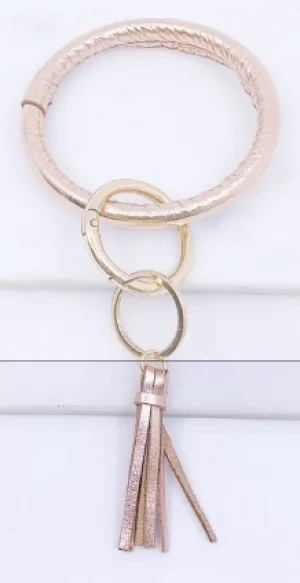 Rose Gold Tassel Key Ring