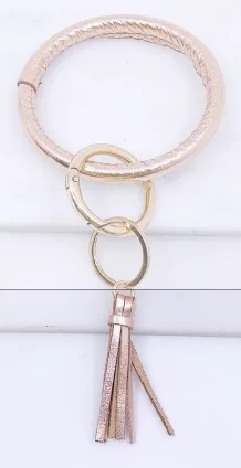 Rose Gold Tassel Key Ring