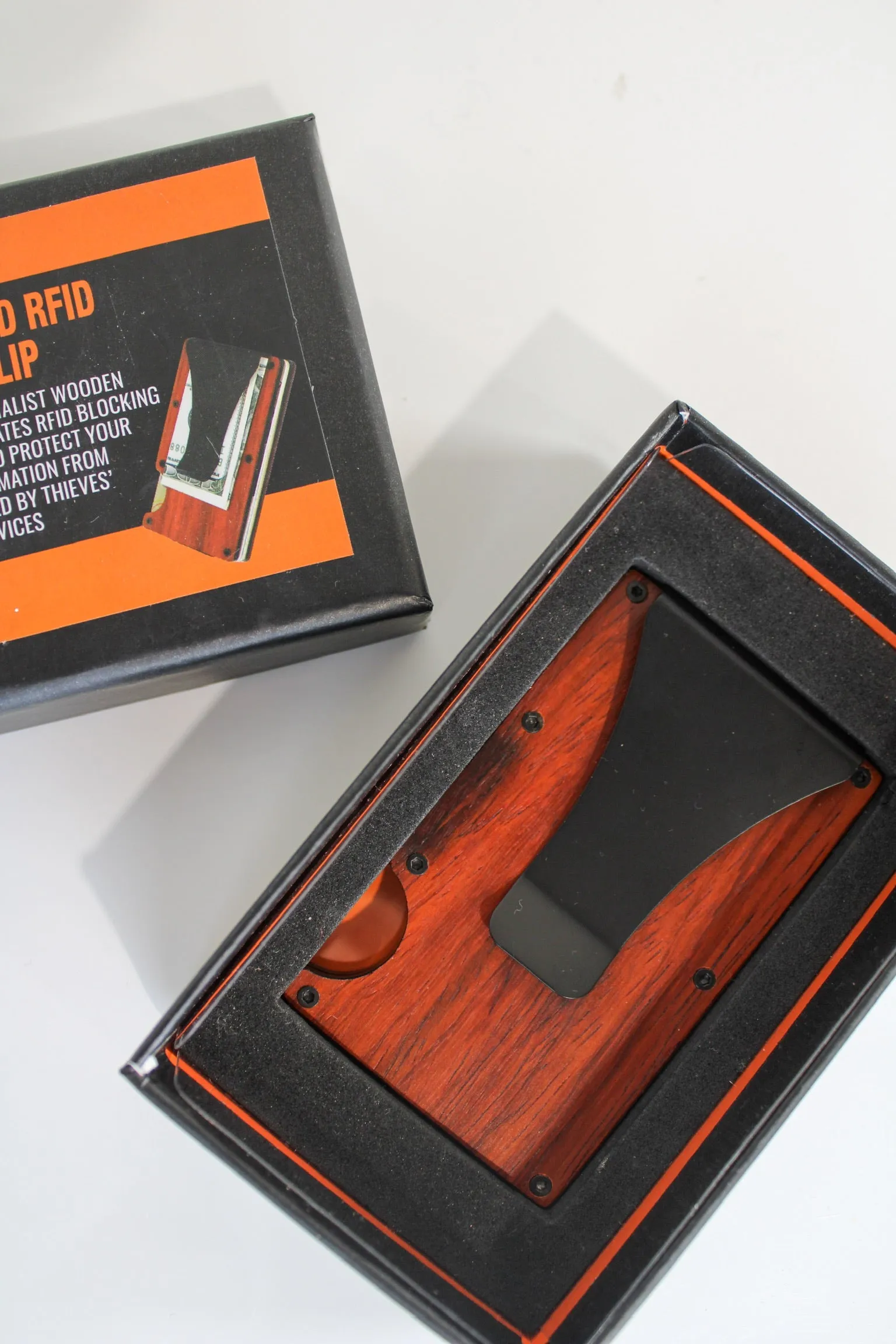 Rosewood RFID Money Clip