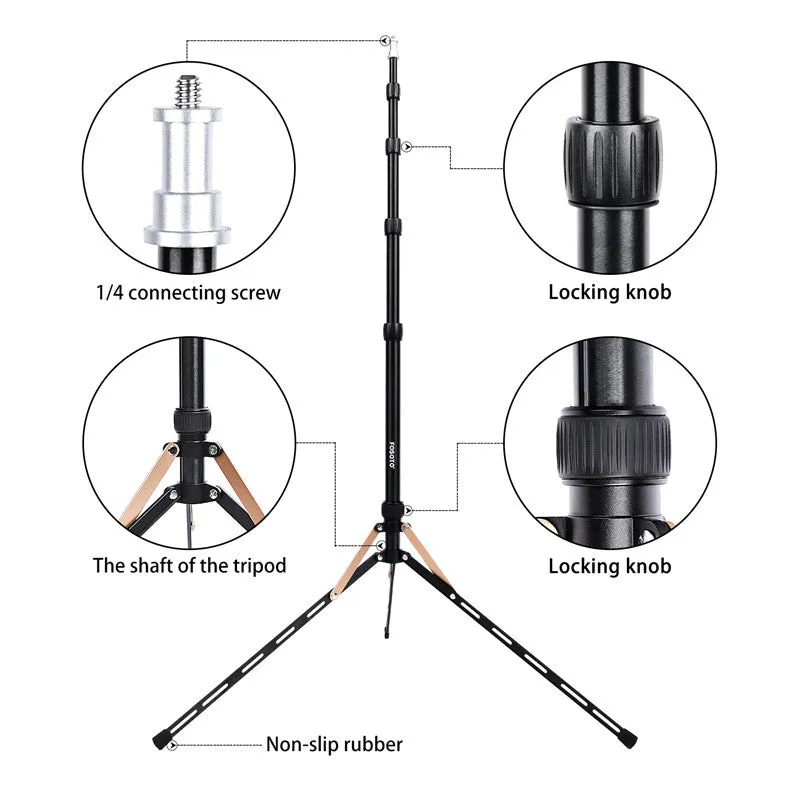 Rotatable LED Fill Light Dimmable Flexible Dual Arm for Cellphone Live Video Selfie Photography base version   light stand