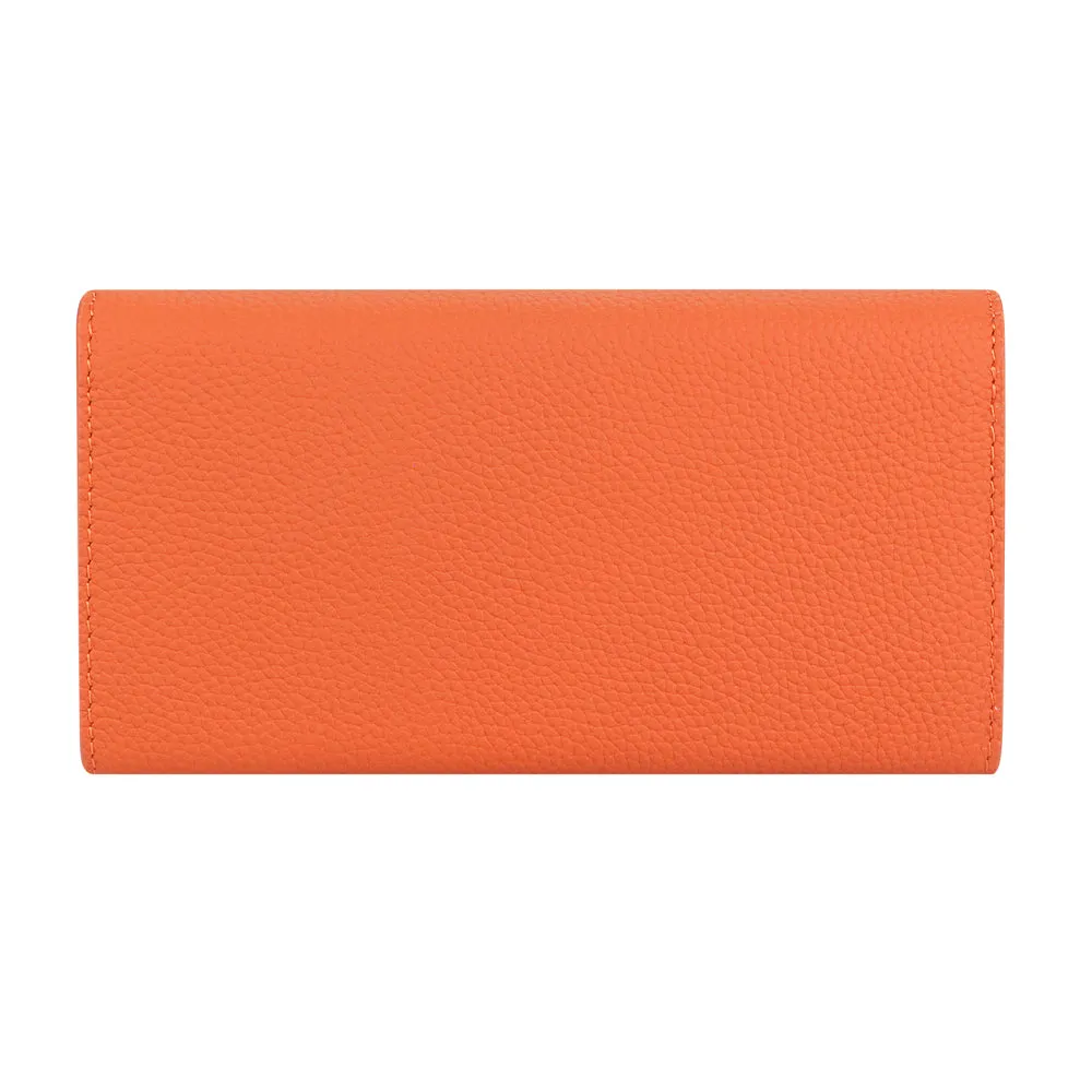 Royal Bagger Envelop Long Wallet - RFID Blocking Simple Solid Color Multi-card Slots Card Holder Genuine Leather Purse 2480
