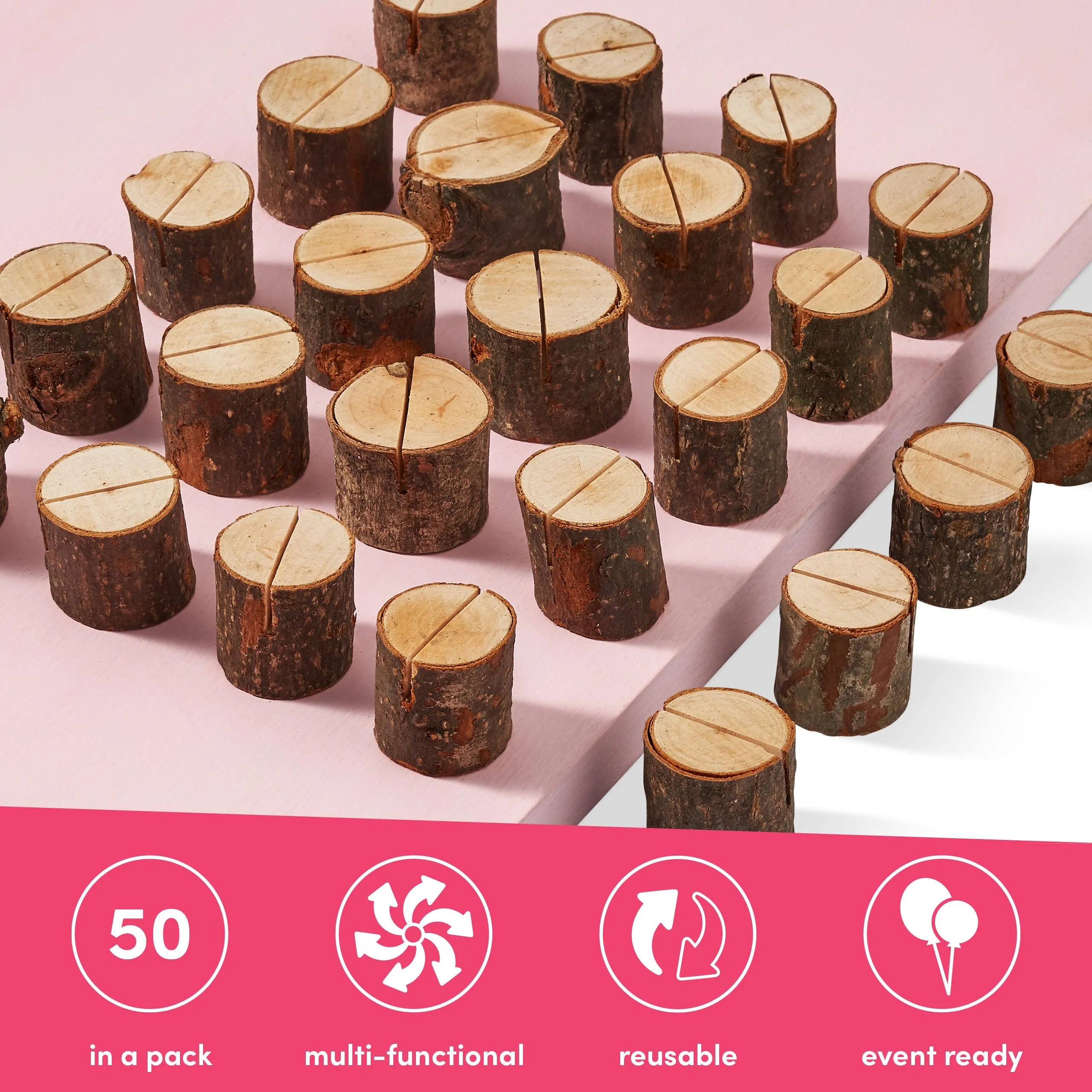 Rustic Pine Wood Table Place Holders