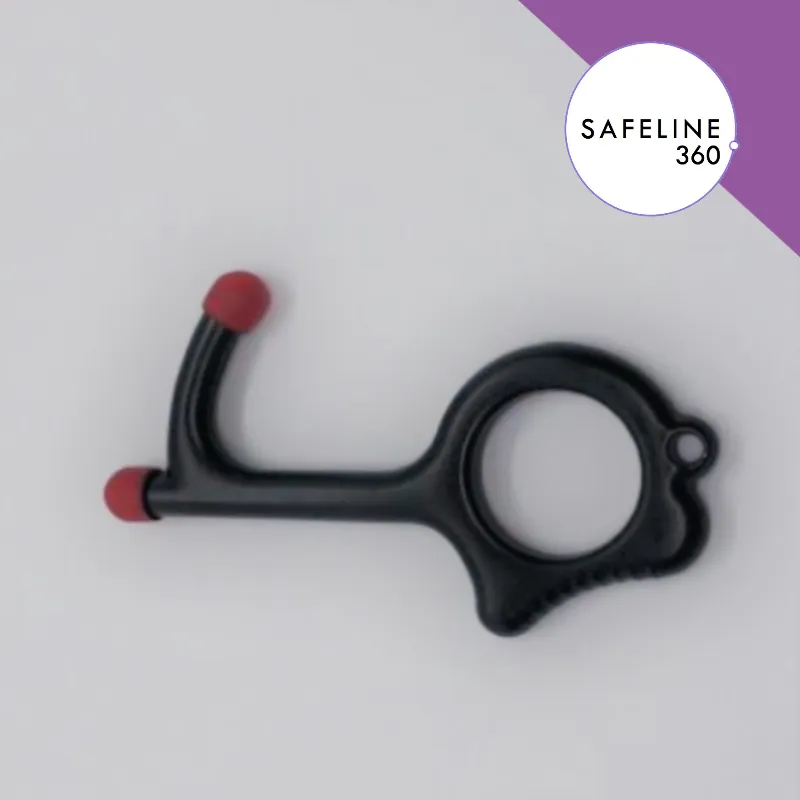 Safeline Key - Multifunctional Brass Hand Tool - Contactless Door Opener & Stylus