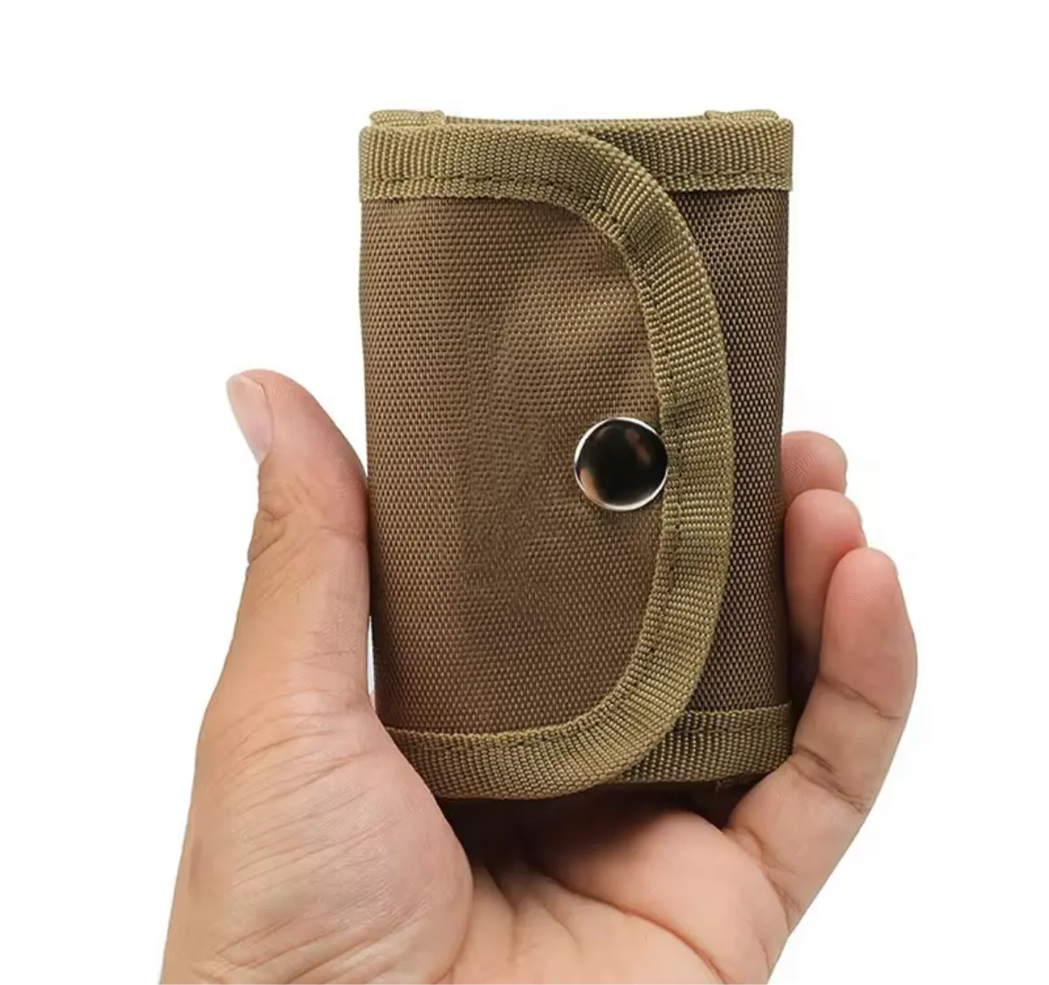 Safety Razor Travel Case with Pouches for Blades In Khaki