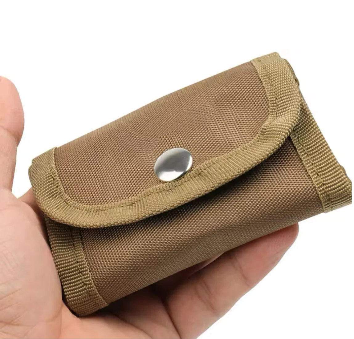 Safety Razor Travel Case with Pouches for Blades In Khaki