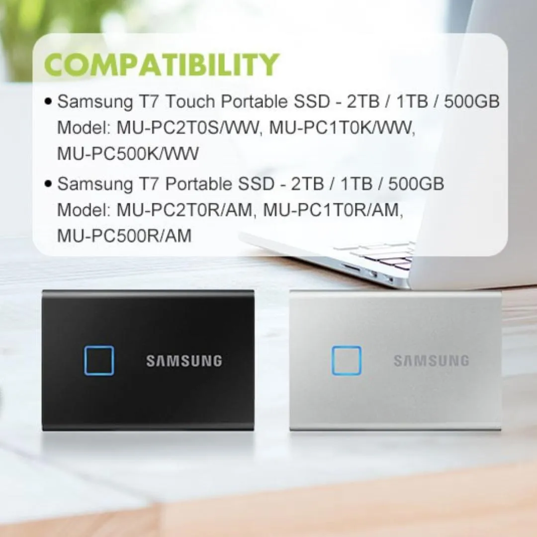 Samsung T7 and T7 Touch SSD Organizer - Blue Hard EVA Case