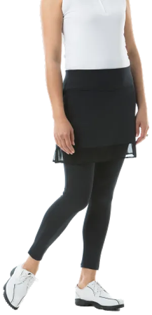Sansoleil  Solcool Ruffle Skortie   Black