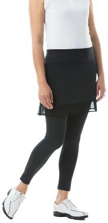 Sansoleil  Solcool Ruffle Skortie   Black